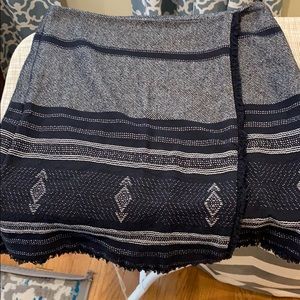 Navy blue printed skirt